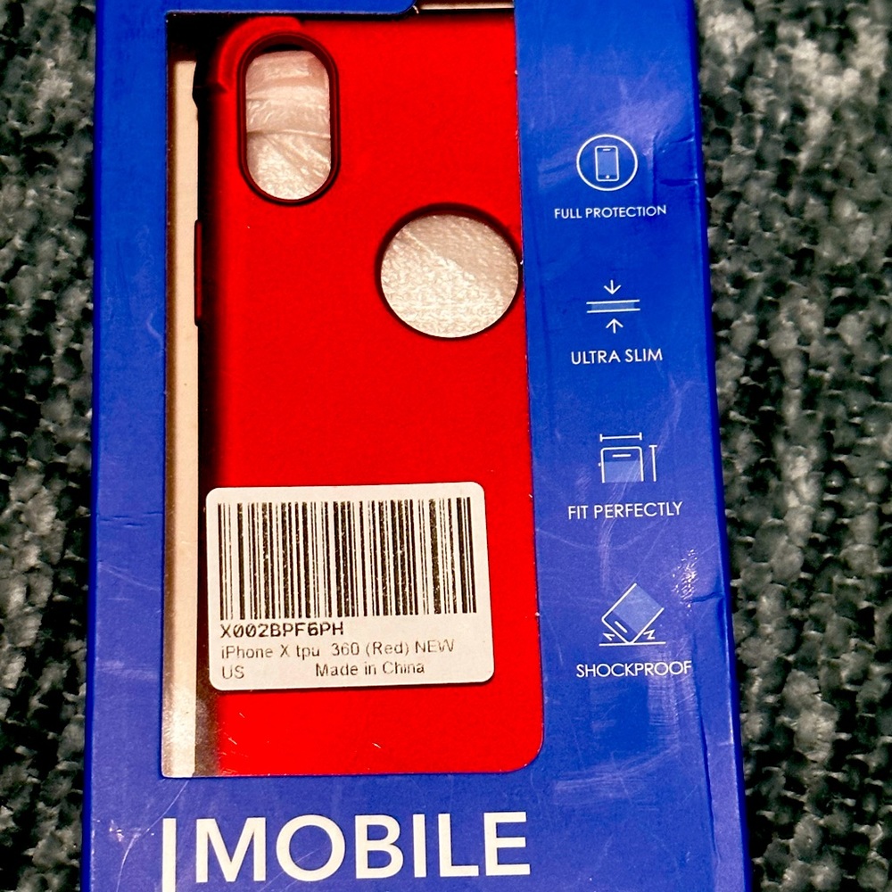 NIB IMobile Red iPhone X case